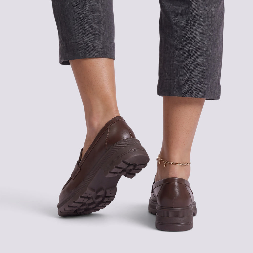 Mocassins Femme à Talon Compensé