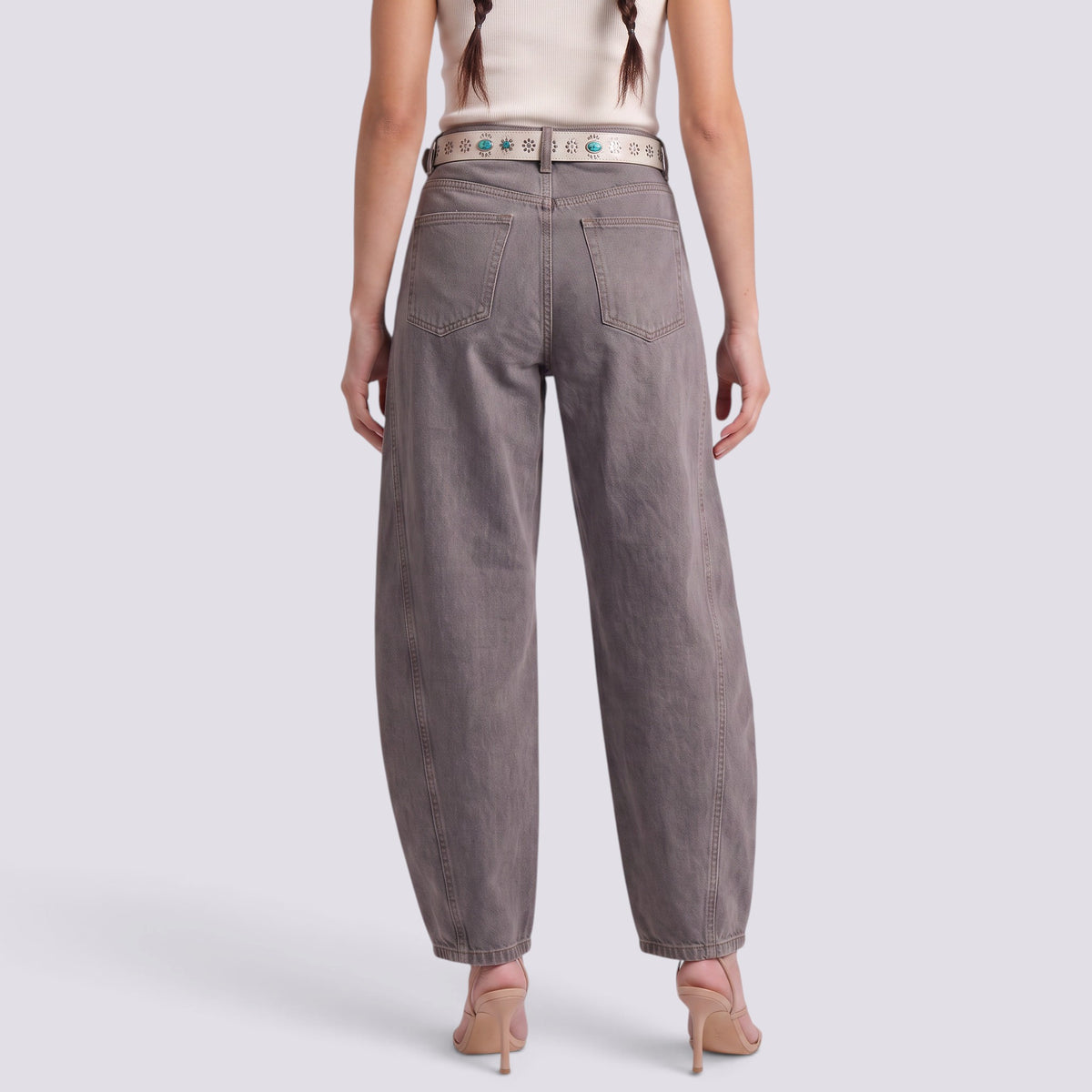 Jean Large Femme Taille Mi-Haute