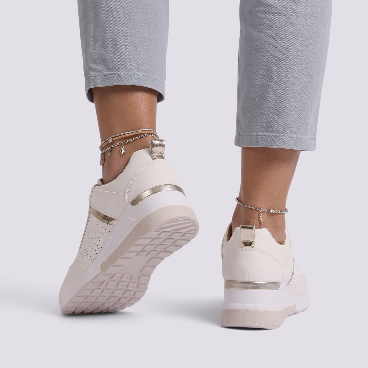 Baskets Plateforme Femme Compensées Lacées