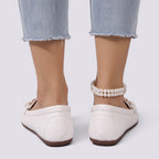 Mocassin Femme à Chaîne Bout Rond