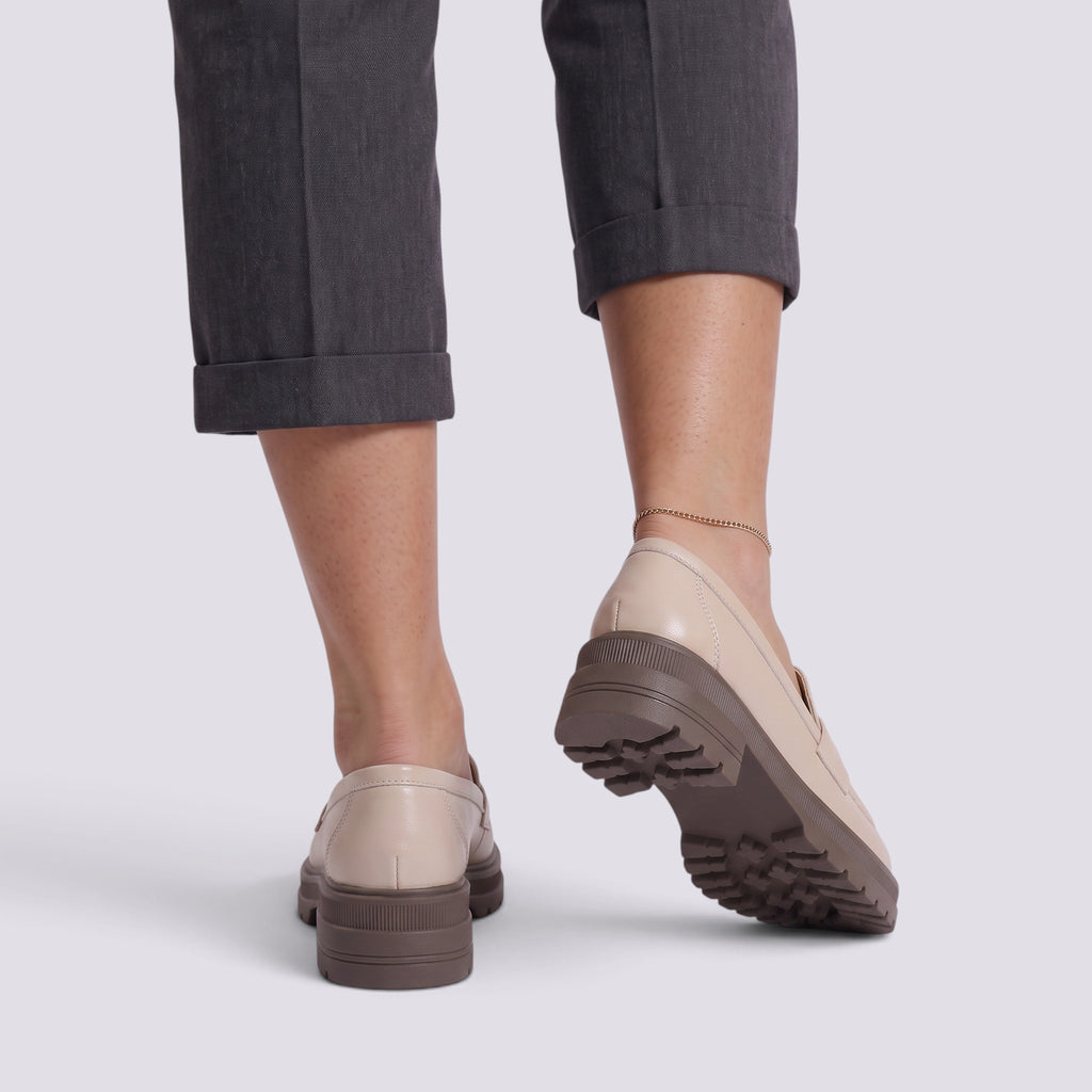 Mocassins Femme à Talon Compensé