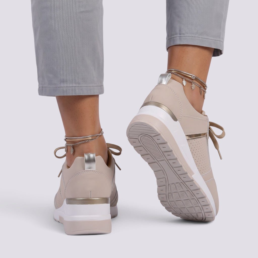 Baskets Plateforme Femme Compensées Lacées