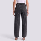 Droite Jean Droit Femme Taille Haute Coupe