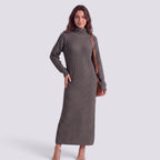 Robe Pull Femme Col Roulé Longue