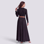 Robe Longue Femme Fendue Col V
