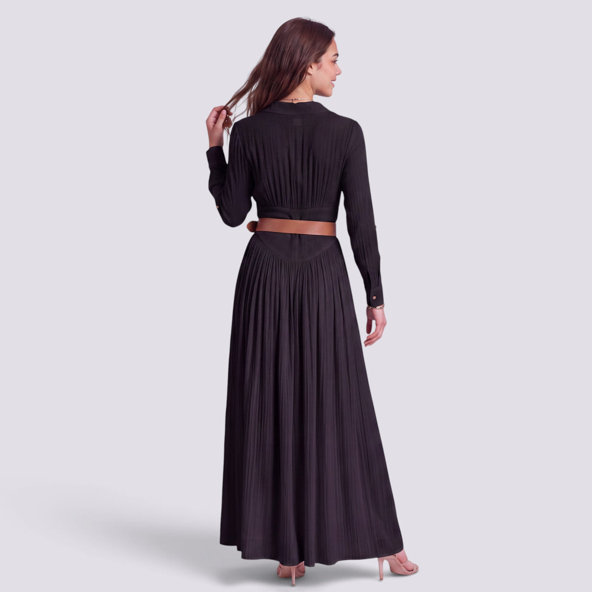 Robe Longue Femme Fendue Col V