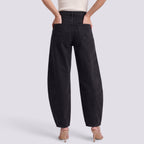 Jean Large Femme Taille Mi-Haute