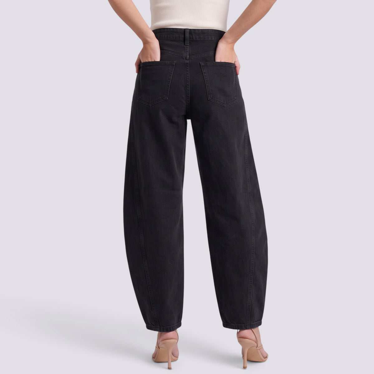 Jean Large Femme Taille Mi-Haute