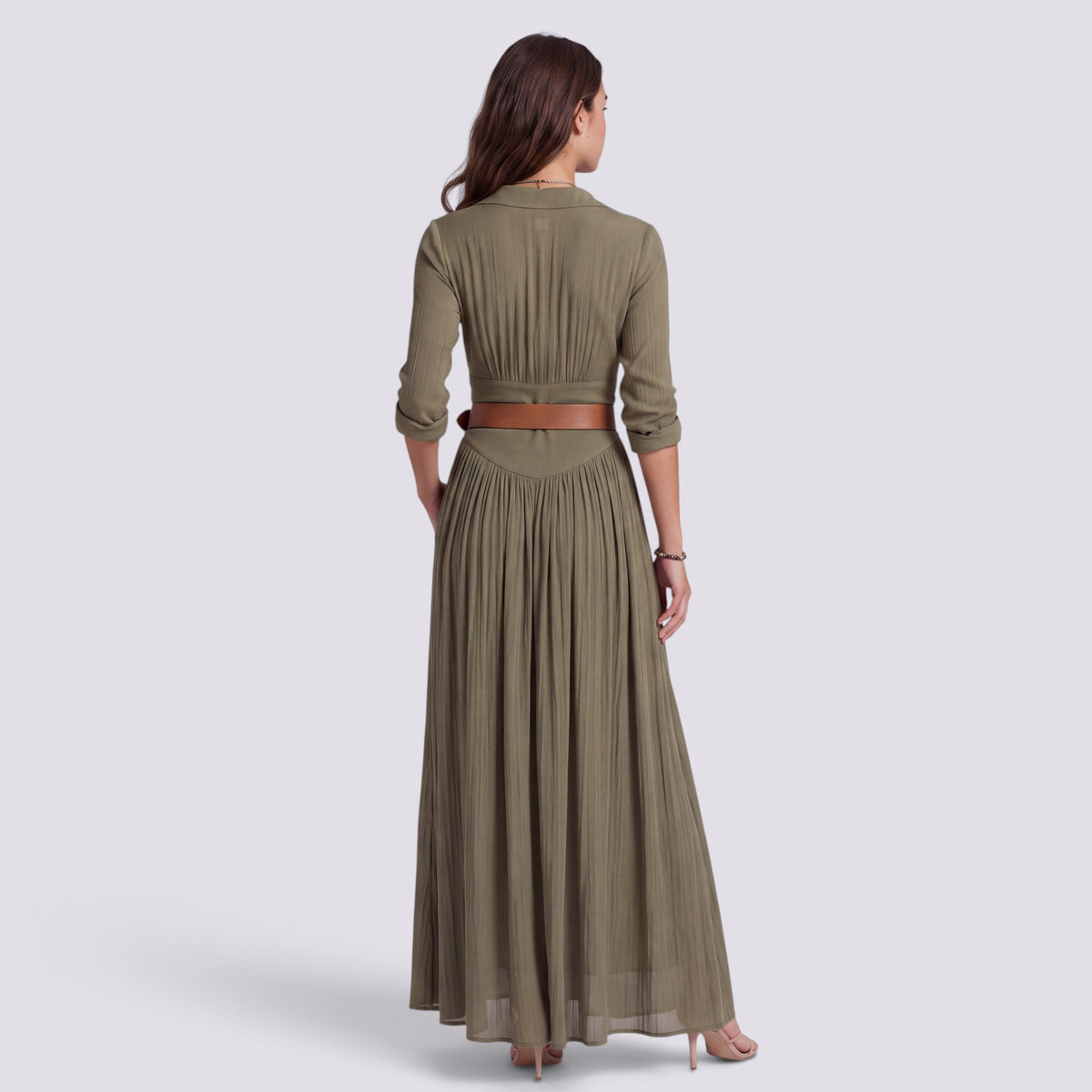 Robe Longue Femme Fendue Col V