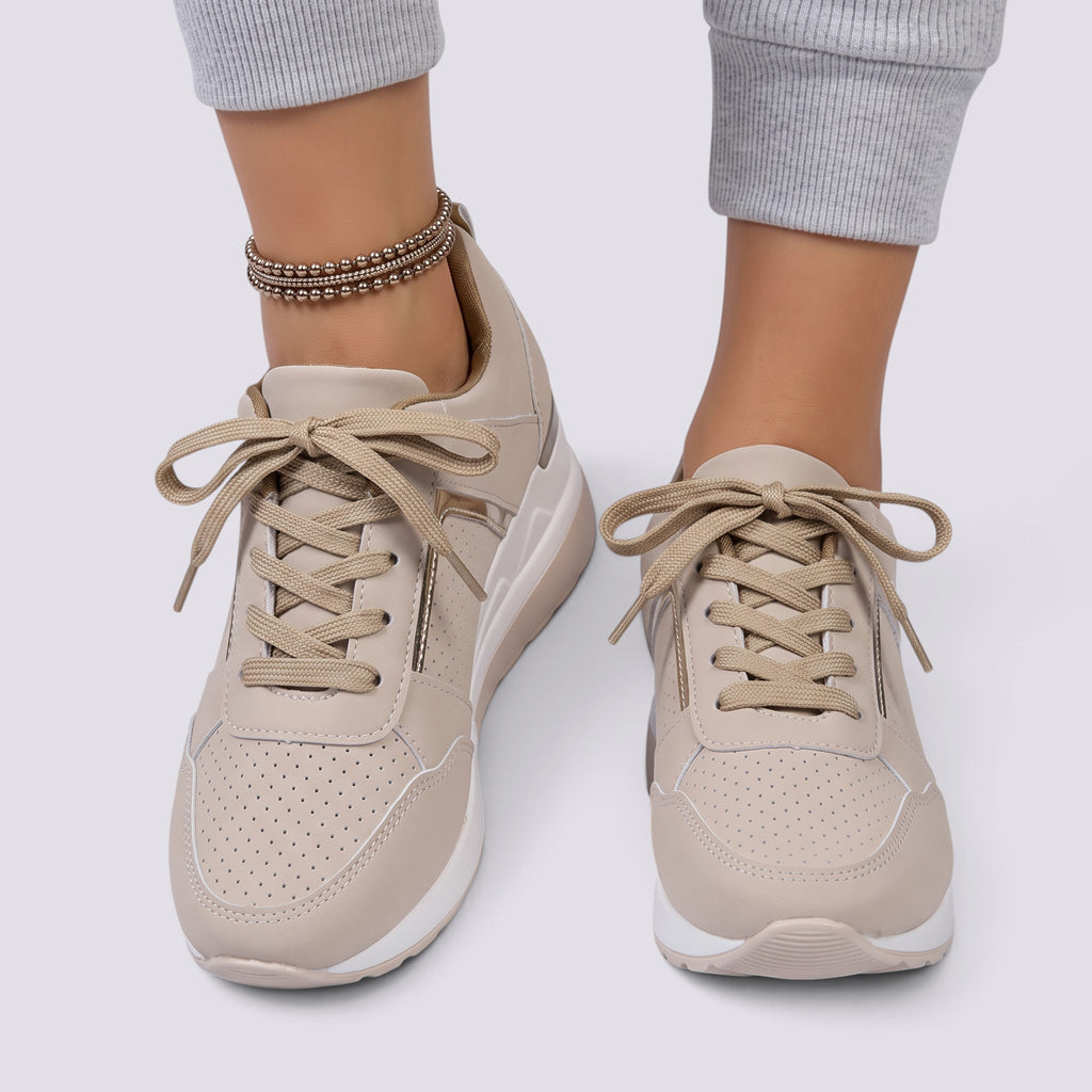 Baskets Plateforme Femme Compensées Lacées