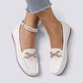 Mocassin Femme à Chaîne Bout Rond