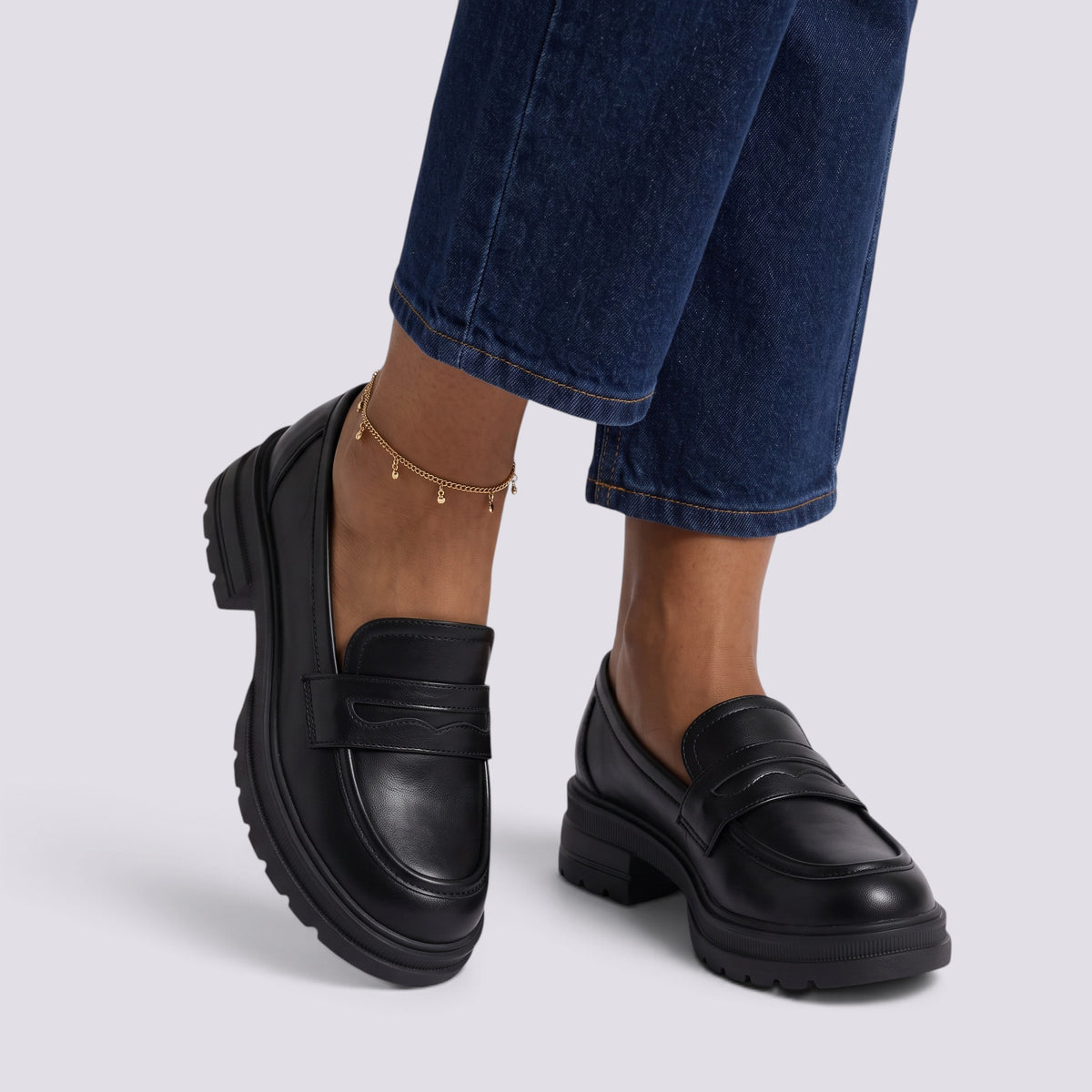 Mocassins Femme à Talon Compensé