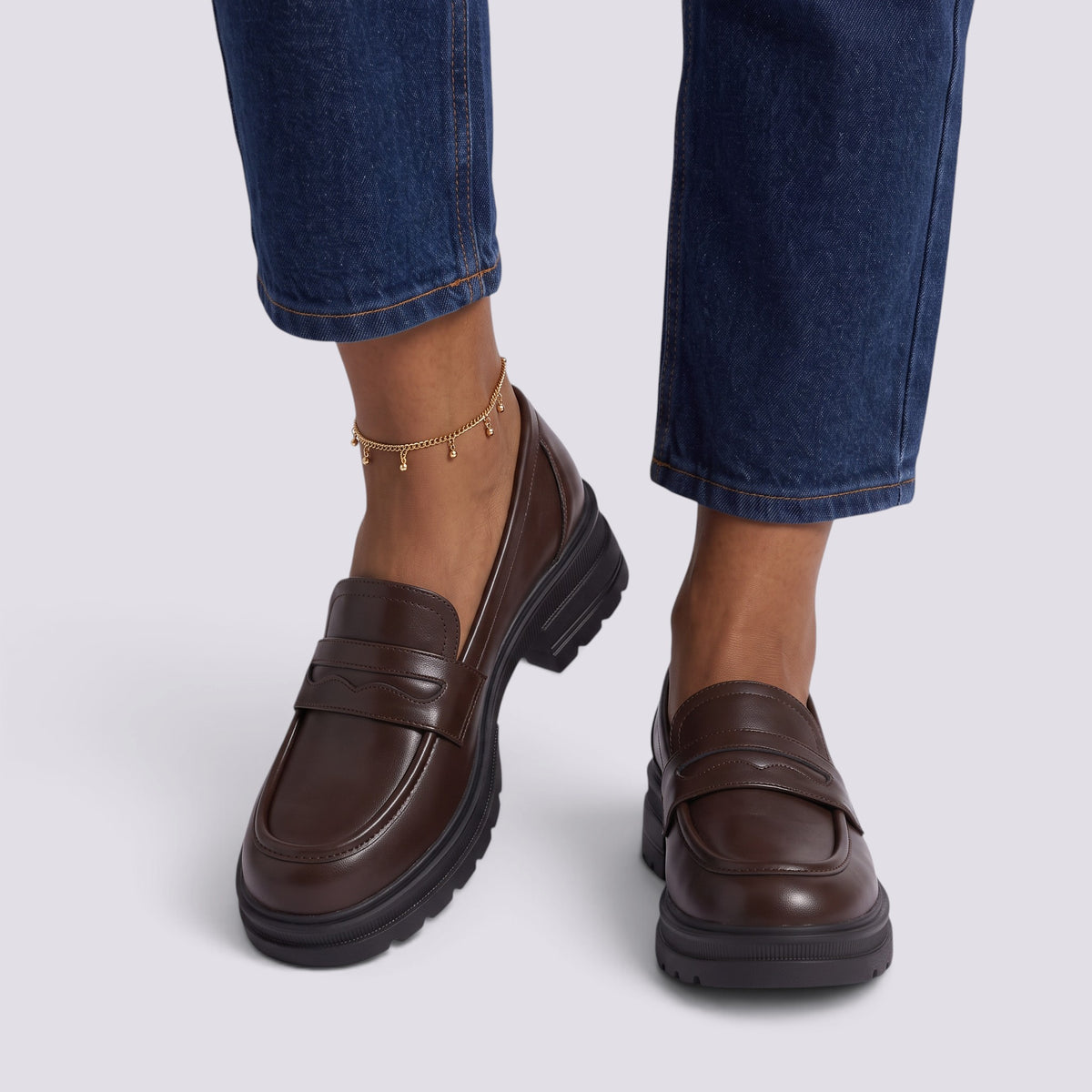 Mocassins Femme à Talon Compensé