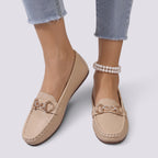 Mocassin Femme à Chaîne Bout Rond