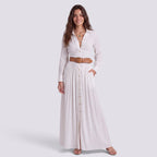 Robe Longue Femme Fendue Col V