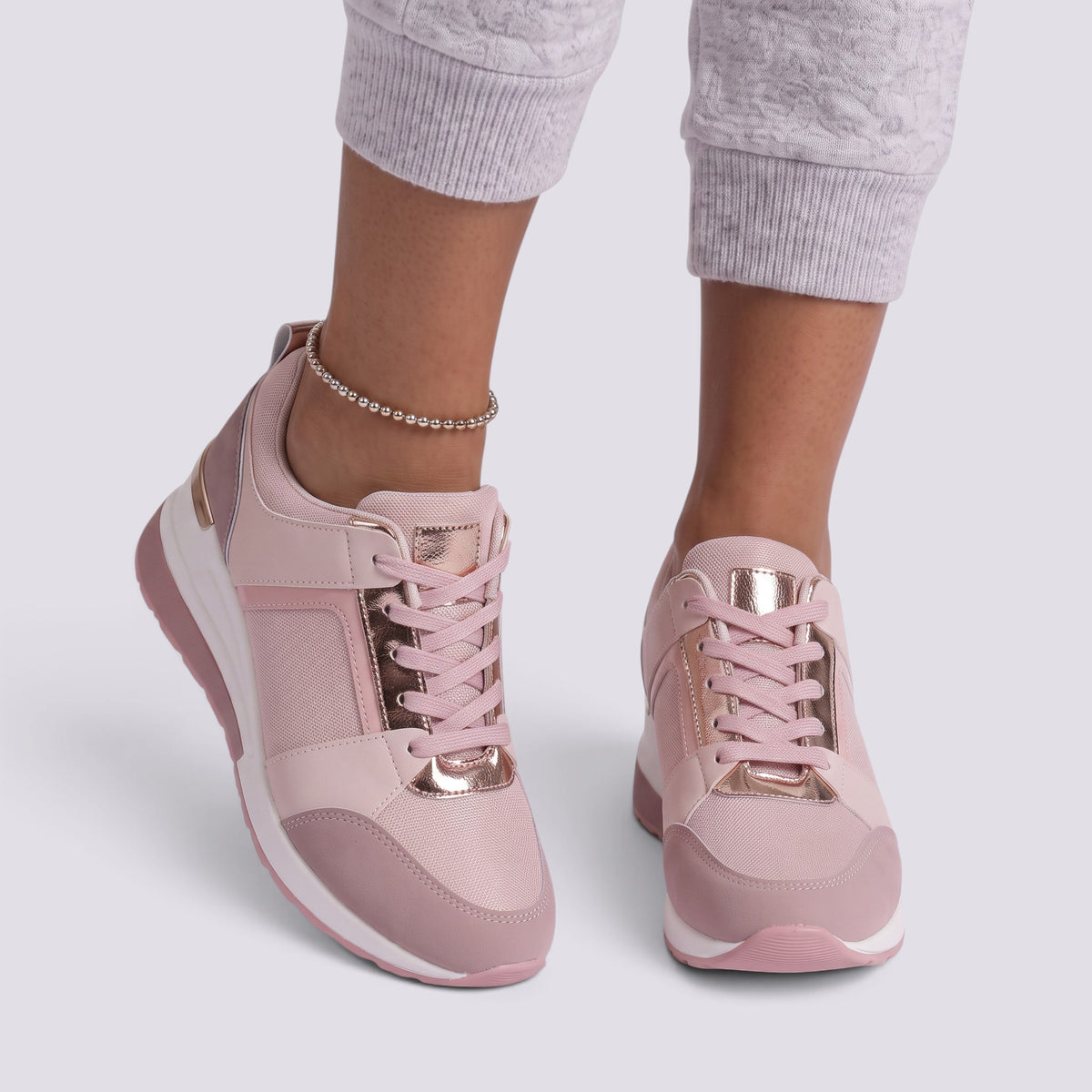 Baskets Plateforme Femme Compensées Lacées