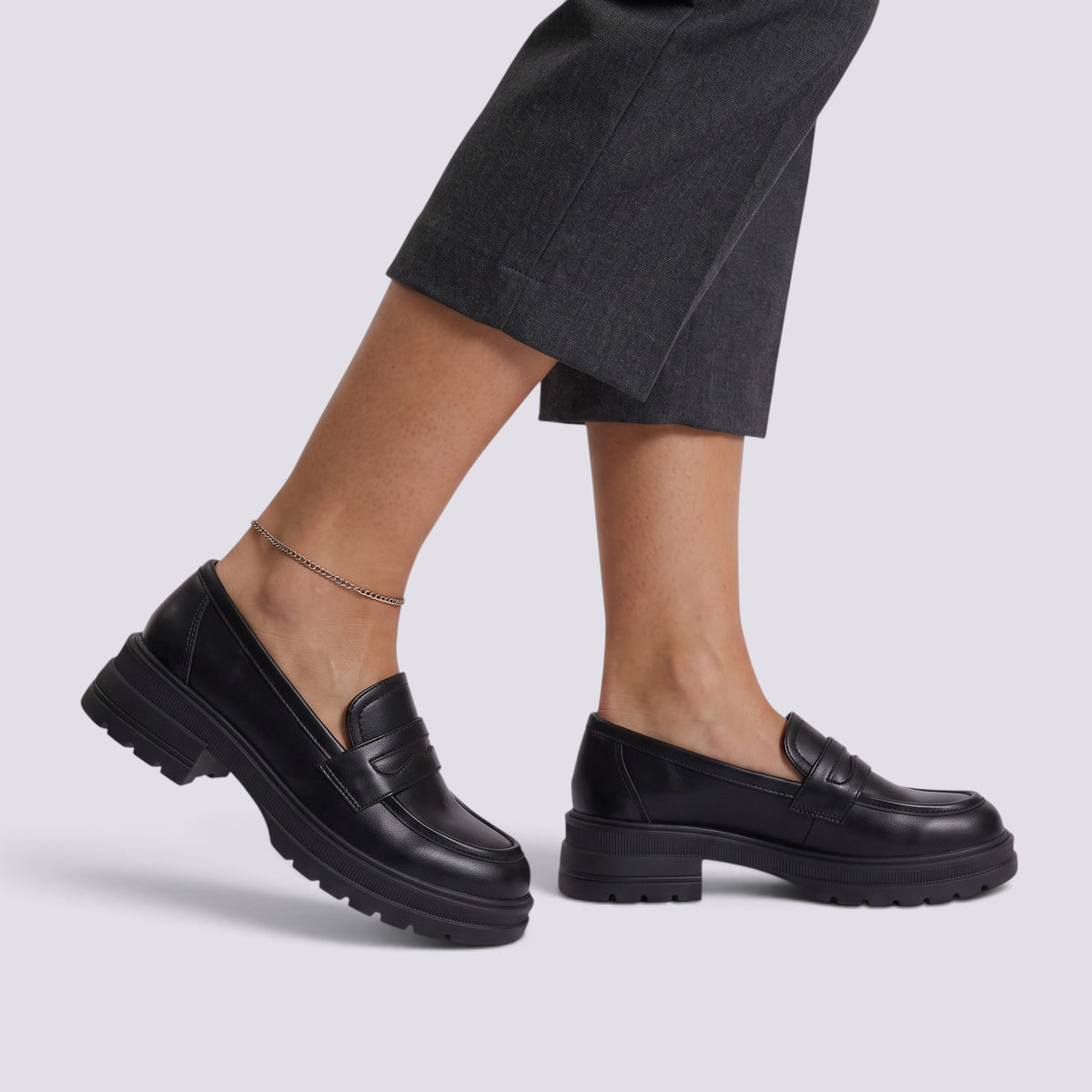 Mocassins Femme à Talon Compensé