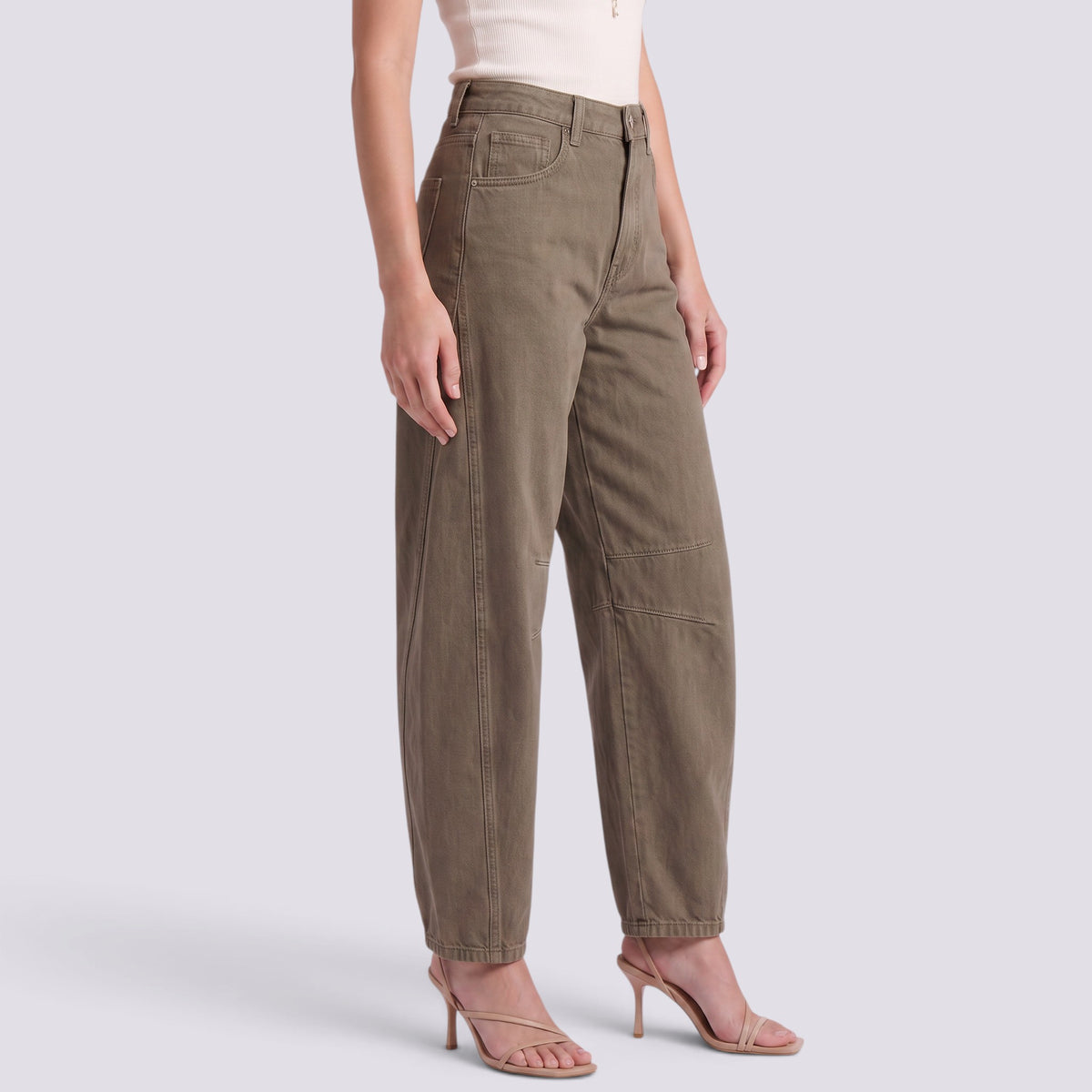 Jean Large Femme Taille Mi-Haute