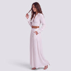 Robe Longue Femme Fendue Col V