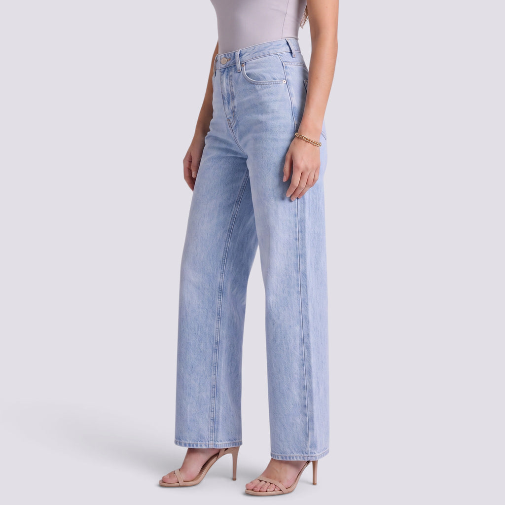 Droite Jean Droit Femme Taille Haute Coupe