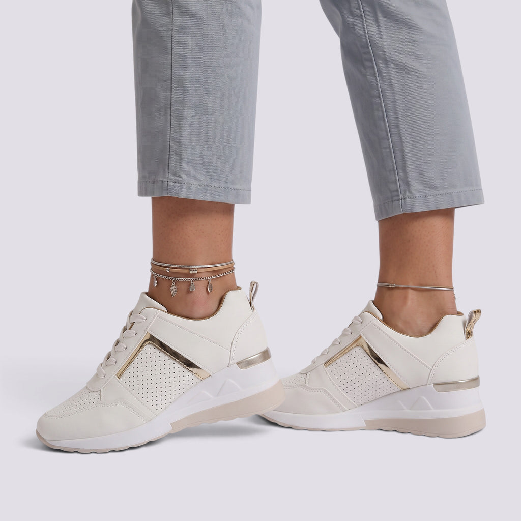 Baskets Plateforme Femme Compensées Lacées
