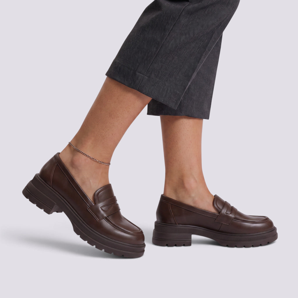Mocassins Femme à Talon Compensé