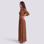 Robe Longue Femme Fendue Col V