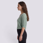 Pull Femme Chic Manches Trois-Quarts Col Rond Ample