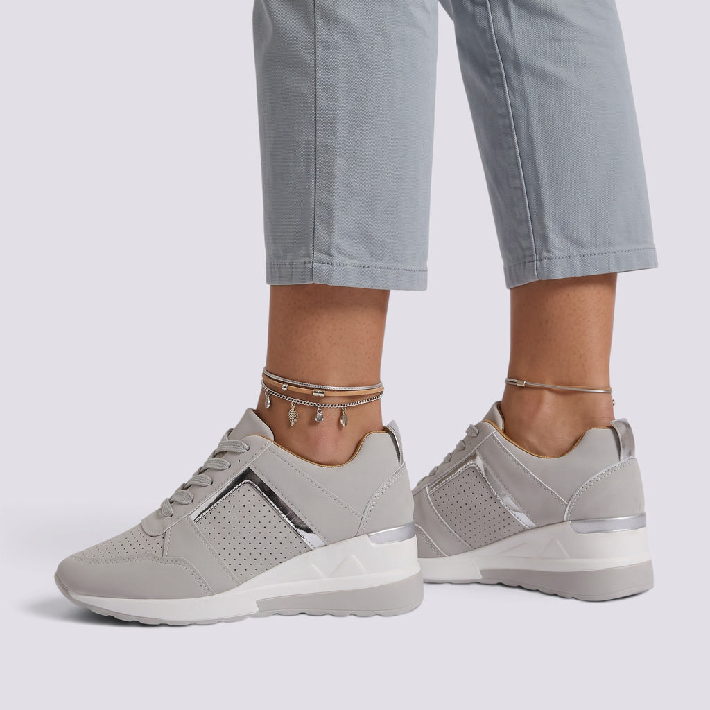 Baskets Plateforme Femme Compensées Lacées