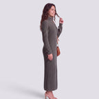 Robe Pull Femme Col Roulé Longue
